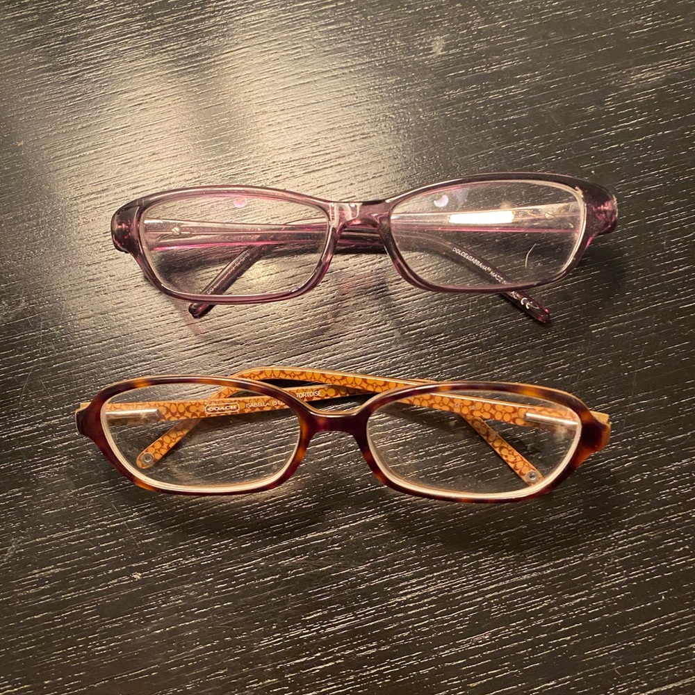 Coach and Dolce & Gabanna frames (2 pairs!)
